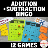 Addition and Subtraction BINGO Kindergarten and 1st Grade Math Games
