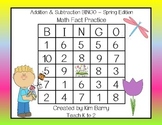 Addition and Subtraction BINGO - Spring Edition