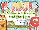 Addition and Subtraction BUMP Math Game (Monster Theme) Di