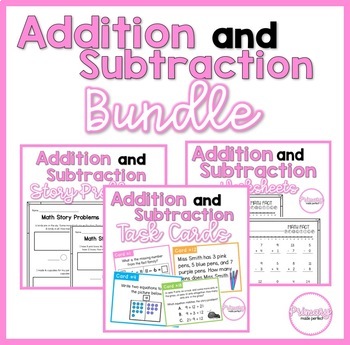 Preview of Addition and Subtraction Centers and Activities BUNDLE | 1st Grade Math