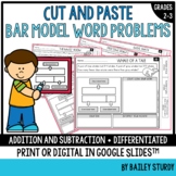 Addition and Subtraction Bar Model Word Problems with Cut 