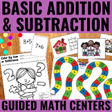 Addition and Subtraction Basic Facts Guided Math Centers