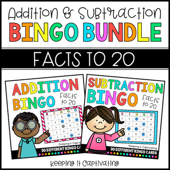 Preview of Addition and Subtraction Bingo Bundle