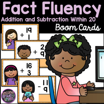 Preview of Addition and Subtraction Boom Cards - Facts Within 20