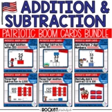 Addition and Subtraction Boom Cards Patriotic Bundle