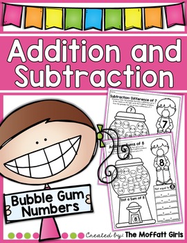 Preview of Addition and Subtraction Bubble Gum Numbers!