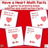 Addition and Subtraction Build Fact Fluency Valentine Game