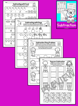 addition subtraction worksheets bundle kindergarten math by my