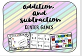 Addition and Subtraction Activity Center Games