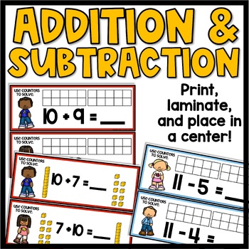 Addition and Subtraction Center (Numbers 10-20) | TpT