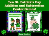 St. Patrick's Day Math Center Games  Addition and Subtract
