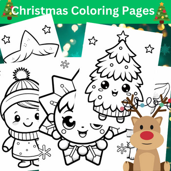 Preview of Addition and Subtraction Christmas Coloring Sheets