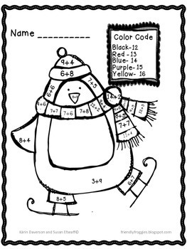 Addition and Subtraction Christmas Math Coloring Sheets | TpT
