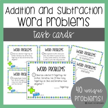 Addition and Subtraction Clue Words BUNDLE by Print Cut Laminate