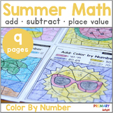 Addition and Subtraction Color by Number Activities | Summ