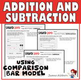 Addition and Subtraction Comparison Bar Model Word Problem