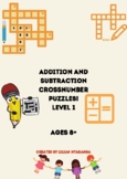 Addition and Subtraction Crossnumber Puzzle Level 1