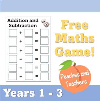Preview of Addition and Subtraction Dice Game - Mathematics