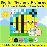 Digital Spring Color by Addition & Subtraction Mystery Pictures