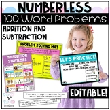 Addition and Subtraction Editable Numberless Word Problem Pack