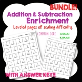 Addition and Subtraction Enrichment Leveled Fact Practice