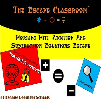 Preview of Addition and Subtraction Equations Escape Room 1.0 | The Escape Classroom