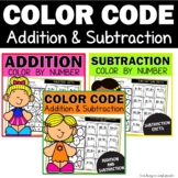 Addition and Subtraction Fact Color by Number | 1st 2nd Gr