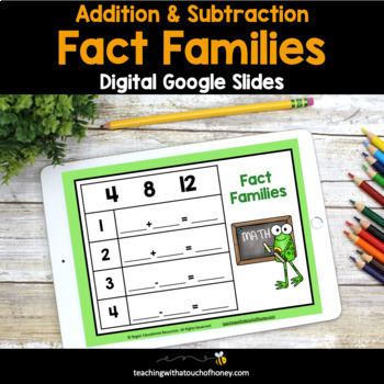 Preview of Addition and Subtraction Fact Families | Basic Math Facts | Morning Work