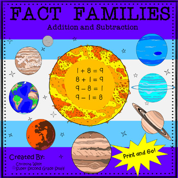 Preview of Addition and Subtraction Fact Families: Space Style!