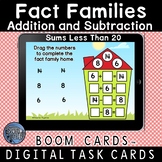Addition and Subtraction Fact Families Sums to 20 Boom Cards