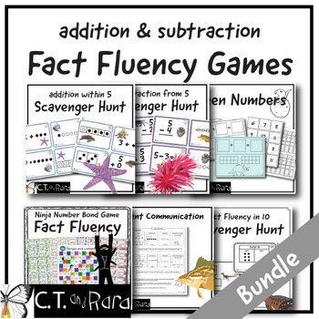Preview of Addition and Subtraction Fact Fluency Games Bundle