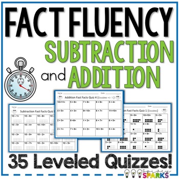 Preview of Addition and Subtraction Fact Fluency Quizzes