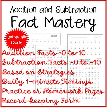Preview of Addition and Subtraction Fact Mastery