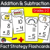 Addition and Subtraction Fact Strategies Flashcard Bundle