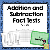 Addition and Subtraction Fact tests 1-20