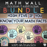 Addition and Subtraction Facts Fluency - High-Five Math Wall