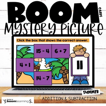 Preview of Addition and Subtraction Facts Practice Boom Cards™ Distance Learning