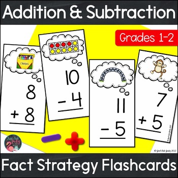 Preview of Addition and Subtraction Facts to 20 – Fact Strategy Flashcard Bundle