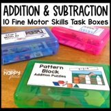 Addition and Subtraction Fine Motor Task Boxes - Morning T