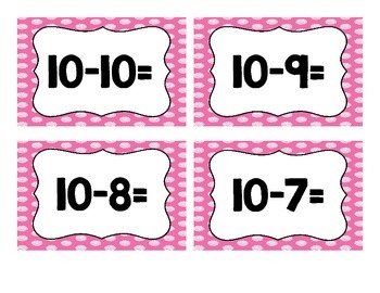 Addition and Subtraction Flash Cards by Kelly Horgan TpT