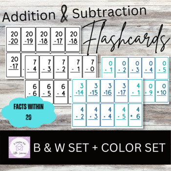 Preview of Addition and Subtraction Flashcards | Math facts within 20