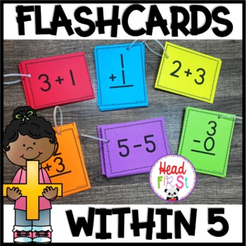 Preview of Addition and Subtraction Flashcards within 5 Organized for Math Fact Fluency