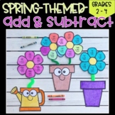 Addition and Subtraction Flower Pot Craft for Spring