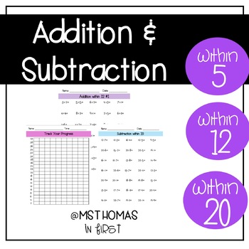 Preview of Addition and Subtraction Fluency