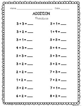 Addition and Subtraction Fluency Sprints by Kind Hearts Bright Minds