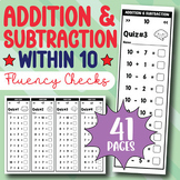 Addition and Subtraction Within 10 Worksheets Make 10 to A