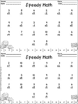 Fact Fluency Worksheets by Mrs Richard EE Resources | TpT