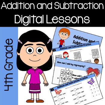 Preview of Addition and Subtraction Fourth Grade | Google Slides | Interactive Math Skills