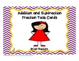 Addition and Subtraction Fraction Problem Solving Task Cards