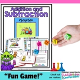 Addition and Subtraction Game Math Center Activity 1st 2nd Grades